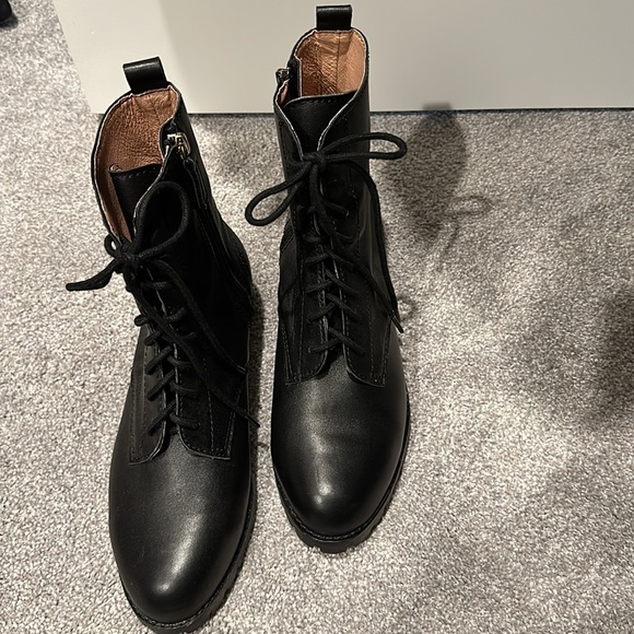 J. Jill Naomi Lace Up Boots in Black - Picture 2 of 5